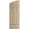 Ekena Millwork Riverwood 3 Board Joined Board-n-Batten w/Elliptical Top Faux Wood Shutters, 16 1/2W x 24H, PR SHUBJL16X24RWPR - alternate 6